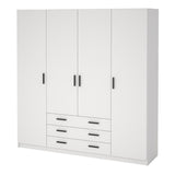 Sprint Wardrobe with 4 Doors + 3 Drawers