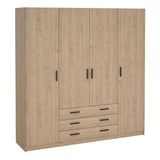 Sprint Wardrobe with 4 Doors + 3 Drawers