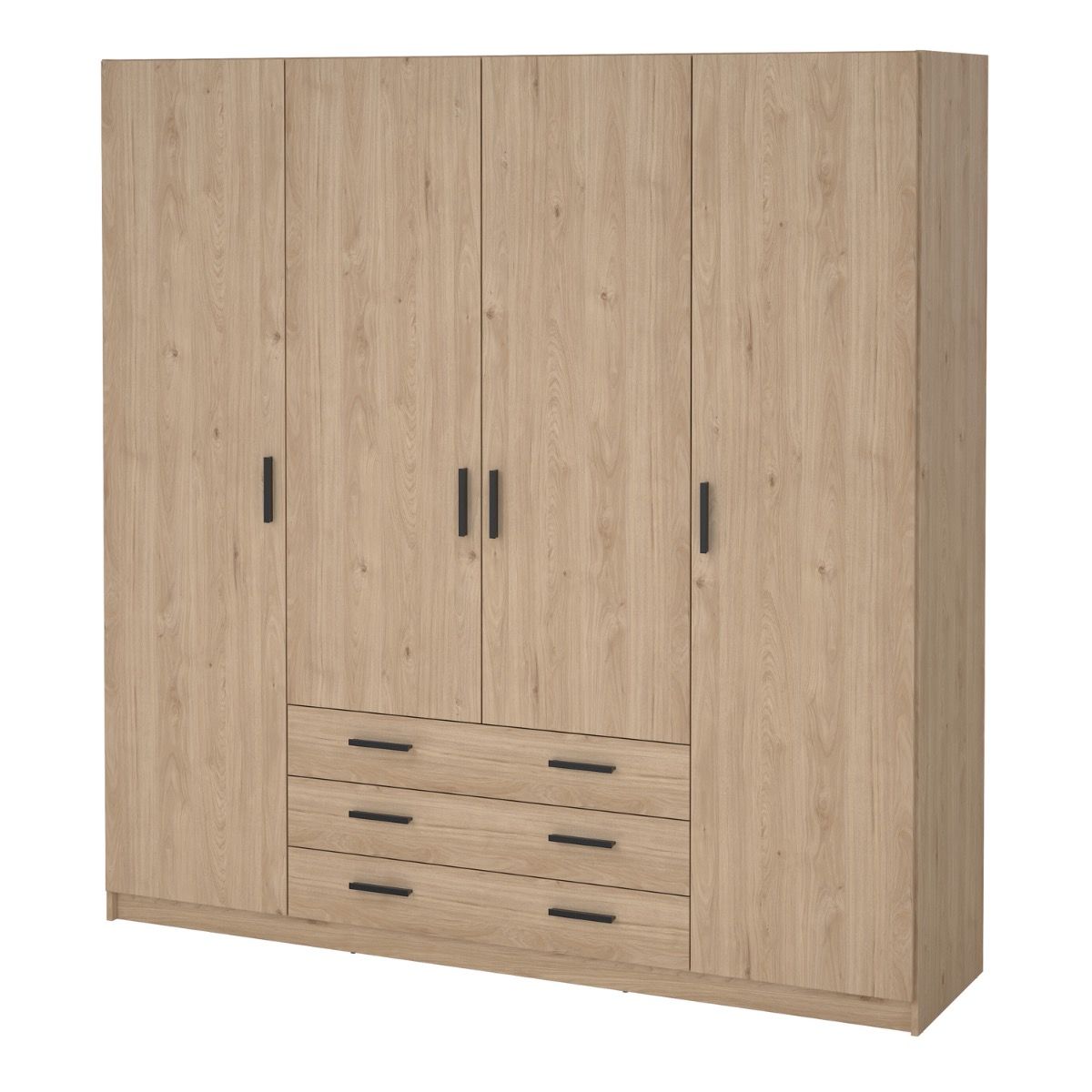 Sprint Wardrobe with 4 Doors + 3 Drawers