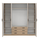 Sprint Wardrobe with 4 Doors + 3 Drawers