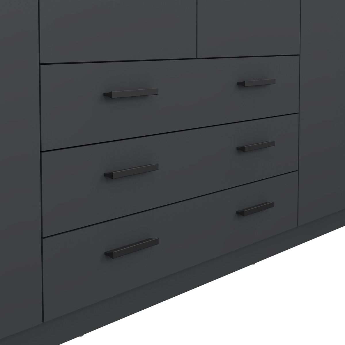 Sprint Wardrobe with 4 Doors + 3 Drawers