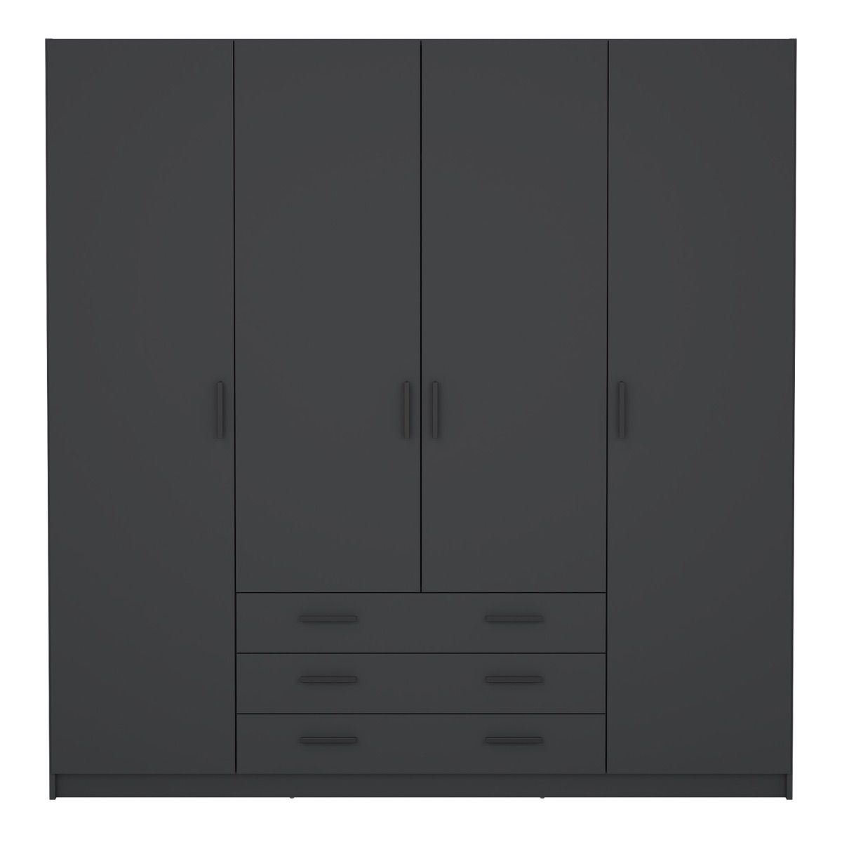 Sprint Wardrobe with 4 Doors + 3 Drawers