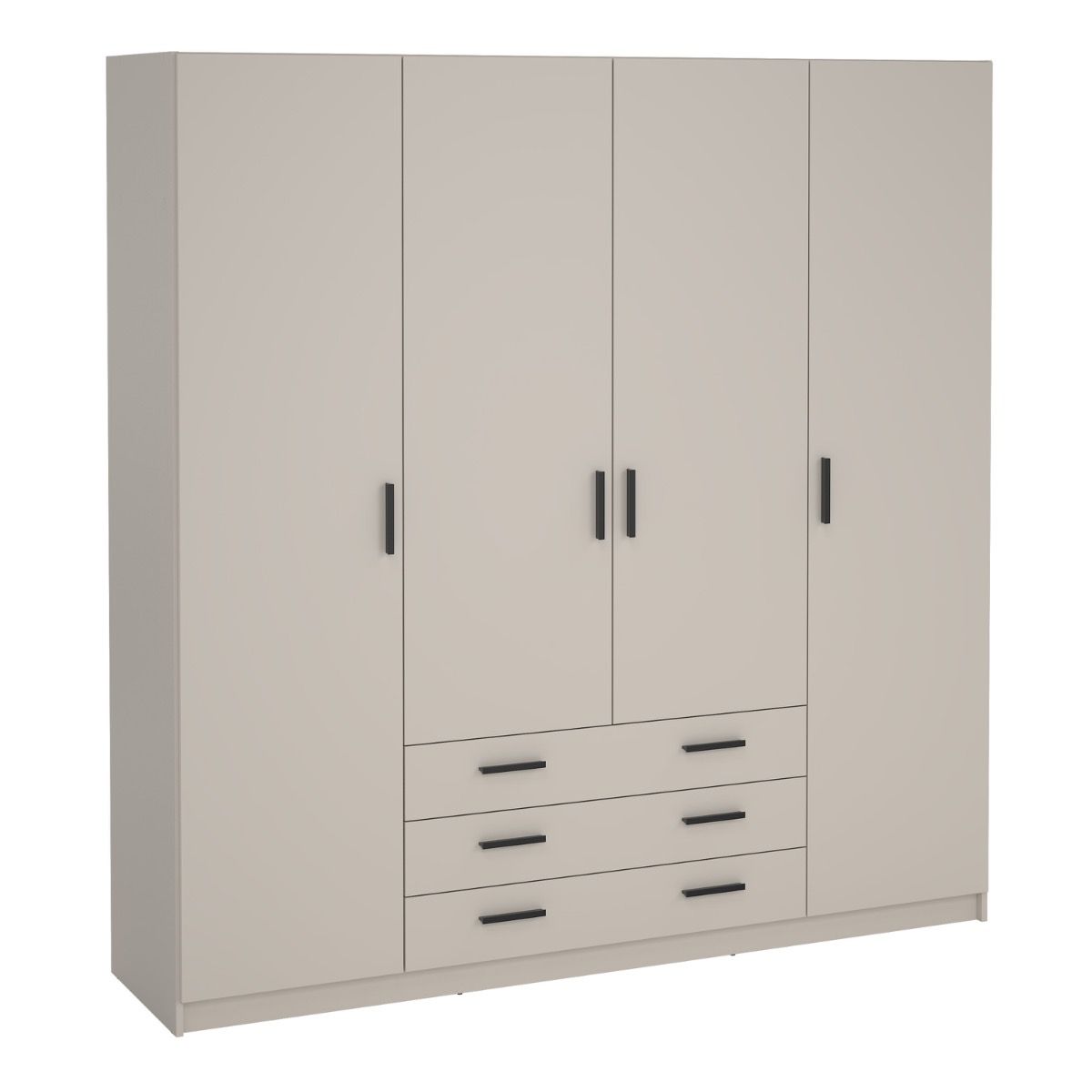 Sprint Wardrobe with 4 Doors + 3 Drawers