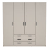 Sprint Wardrobe with 4 Doors + 3 Drawers