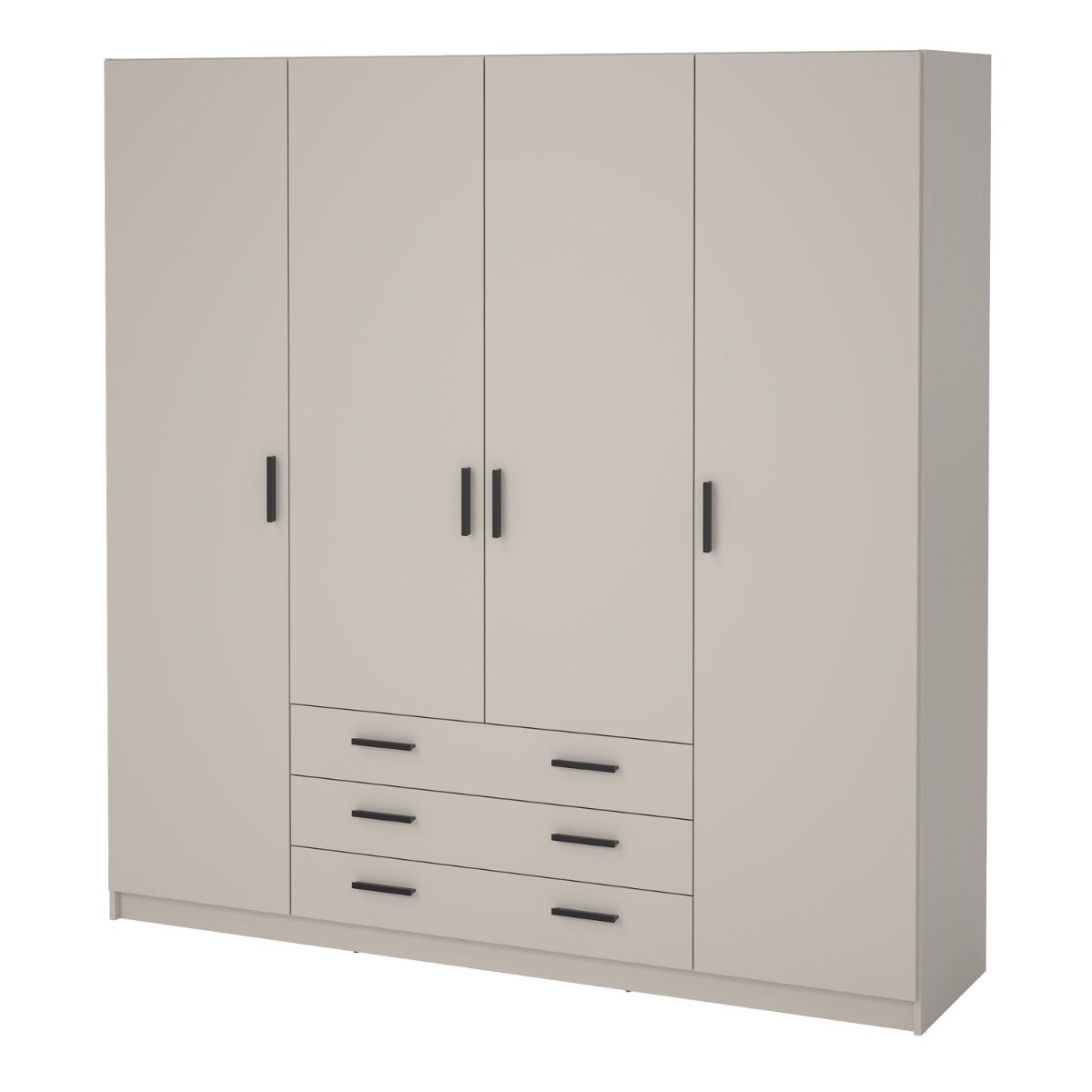 Sprint Wardrobe with 4 Doors + 3 Drawers
