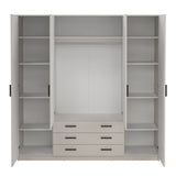 Sprint Wardrobe with 4 Doors + 3 Drawers