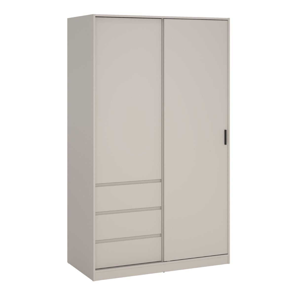 Naia Wardrobe with 1 Sliding Door 1 Std Door & 3 Drawers in Cashmere