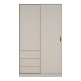 Naia Wardrobe with 1 Sliding Door 1 Std Door & 3 Drawers in Cashmere