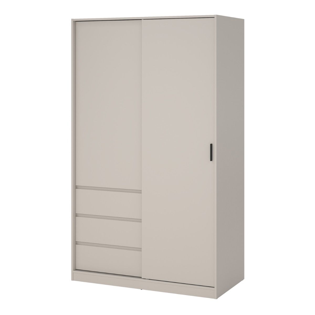 Naia Wardrobe with 1 Sliding Door 1 Std Door & 3 Drawers in Cashmere