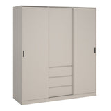 Naia Wardrobe with 2 Sliding Doors 1 Door 3 Drawers