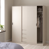 Naia Wardrobe with 2 Sliding Doors 1 Door 3 Drawers
