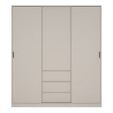 Naia Wardrobe with 2 Sliding Doors 1 Door 3 Drawers