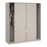 Naia Wardrobe with 2 Sliding Doors 1 Door 3 Drawers