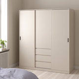 Naia Wardrobe with 2 Sliding Doors 1 Door 3 Drawers