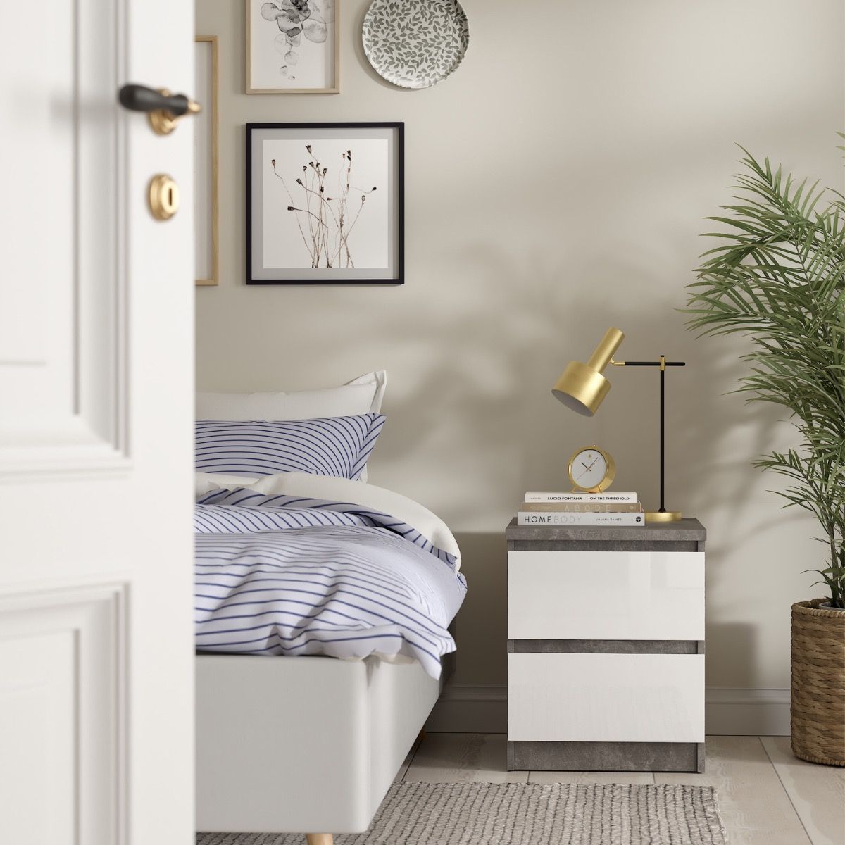Naia Bedside 2 Drawers