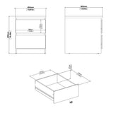 Naia Bedside 2 Drawers