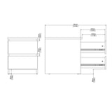 Naia Bedside 2 Drawers