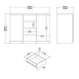 Naia Sideboard with 4 Drawers 2 Doors