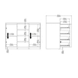 Naia Sideboard with 4 Drawers 2 Doors