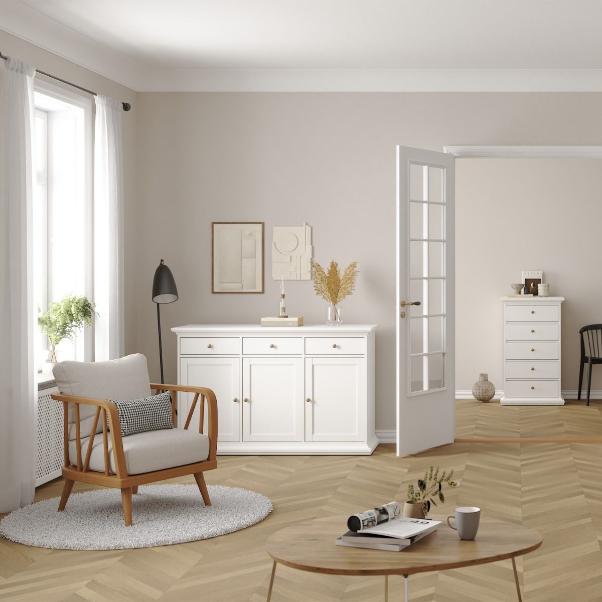 Paris Sideboard with 3 Doors and 3 Drawers
