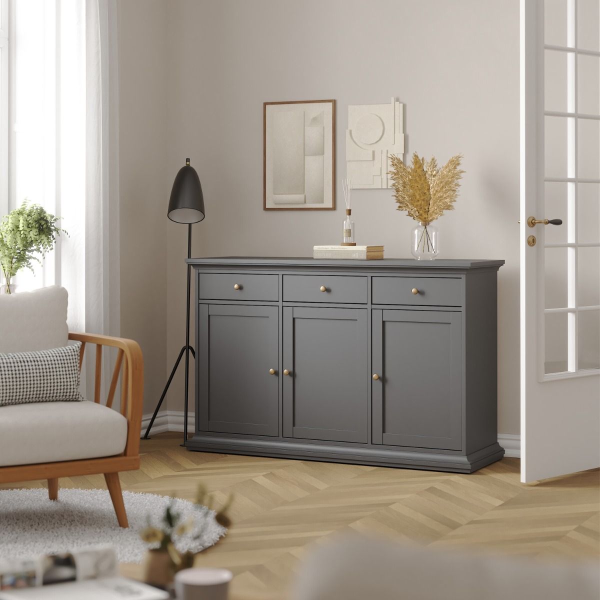 Paris Sideboard with 3 Doors and 3 Drawers