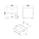 Pepe Bedside 2 Drawers