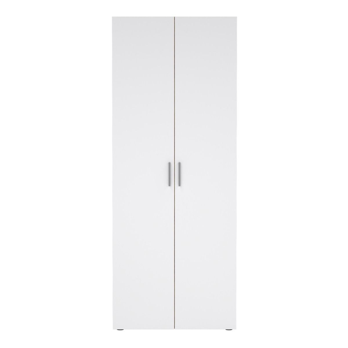 Pepe Wardrobe with 2 doors in Brown with White High Gloss