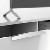 Match TV Unit with 2 Drawers in White Gloss