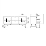 Ry Sideboard 2 Doors 2 Drawers in Black Walnut