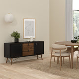 Ry Sideboard 2 Doors 2 Drawers in Black Walnut