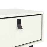 Ry Coffee Table with Drawer in Matt White