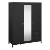 Barcelona Wardrobe with 2 Doors 1 Mirror Door 2 Drawers