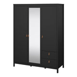 Barcelona Wardrobe with 2 Doors 1 Mirror Door 2 Drawers