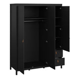 Barcelona Wardrobe with 2 Doors 1 Mirror Door 2 Drawers