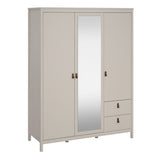Barcelona Wardrobe with 2 Doors 1 Mirror Door 2 Drawers