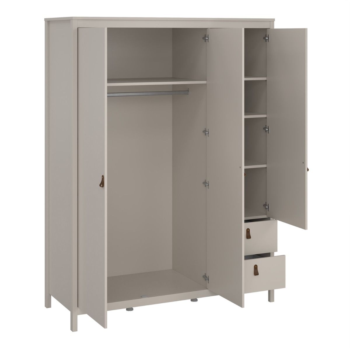 Barcelona Wardrobe with 2 Doors 1 Mirror Door 2 Drawers