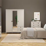 Barcelona Wardrobe with 2 Doors 1 Mirror Door 2 Drawers
