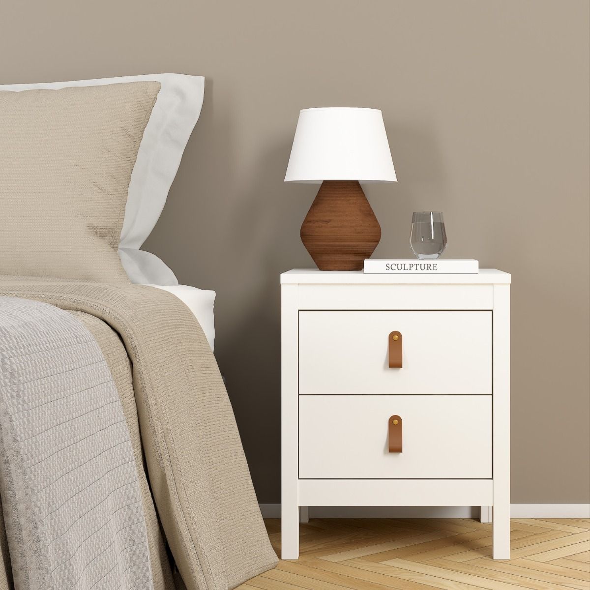Barcelona Bedside Table 2 Drawers