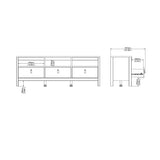 Barcelona TV Unit 3 Drawers