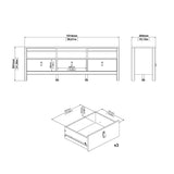 Barcelona TV Unit 3 Drawers