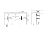 Barcelona Sideboard 2 Doors + 3 Drawers