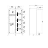 Barcelona Wardrobe with 2 Doors