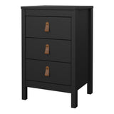 Barcelona Bedside Table 3 Drawers