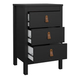 Barcelona Bedside Table 3 Drawers