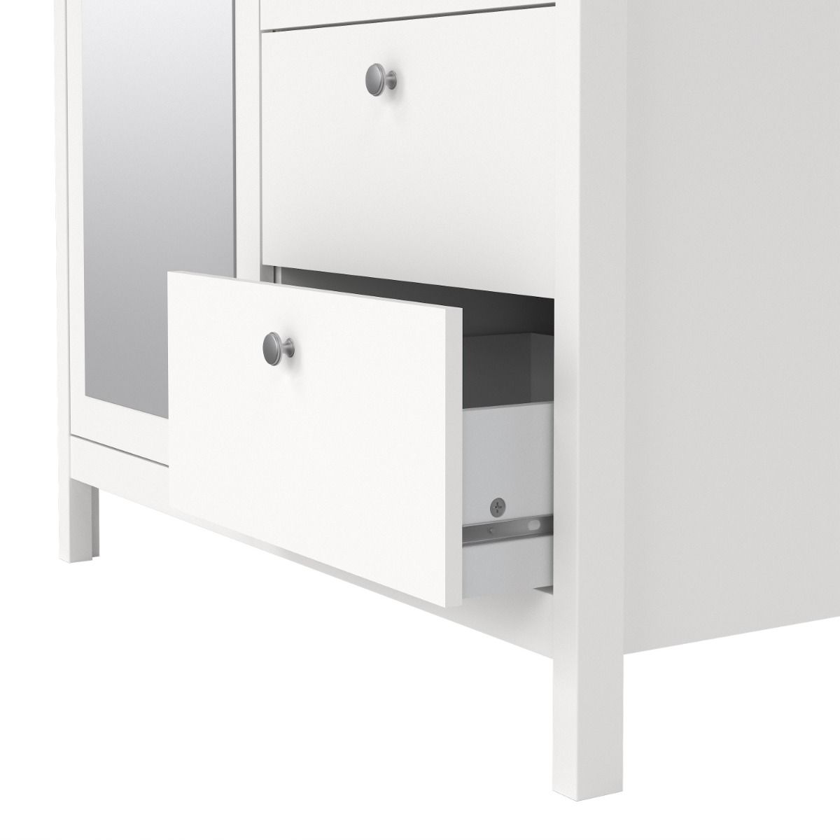 Madrid Wardrobe with 1 Door 1 Mirror Door 2 Drawers