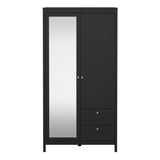 Madrid Wardrobe with 1 Door 1 Mirror Door 2 Drawers