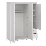 Madrid Wardrobe with 2 Doors 1 Mirror Door 2 Drawers