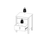 Madrid Bedside Table 2 Drawers
