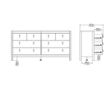 Madrid Double Dresser 4+4 Drawers