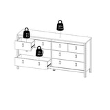 Madrid Double Dresser 4+4 Drawers